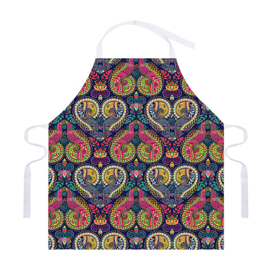 Colorful Boho Paisley Pattern Print Adjustable Apron
