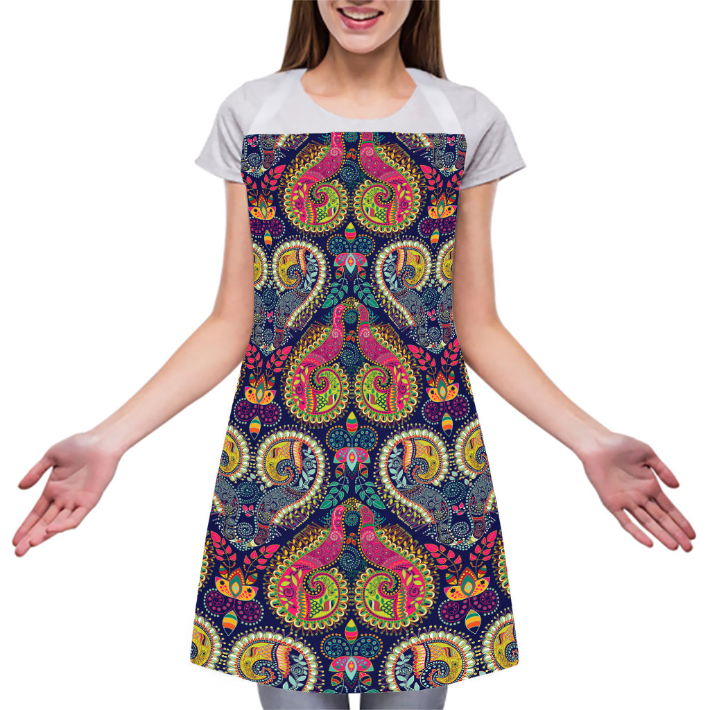Colorful Boho Paisley Pattern Print Adjustable Apron