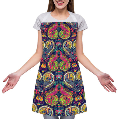 Colorful Boho Paisley Pattern Print Adjustable Apron