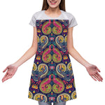 Colorful Boho Paisley Pattern Print Adjustable Apron