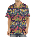 Colorful Boho Paisley Pattern Print Aloha Shirt