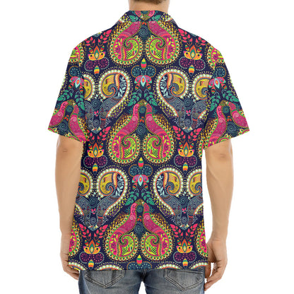Colorful Boho Paisley Pattern Print Aloha Shirt