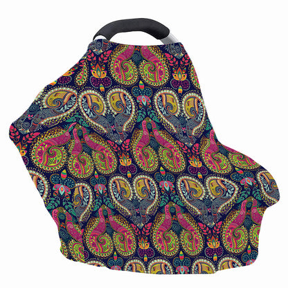 Colorful Boho Paisley Pattern Print Baby Seat Cover