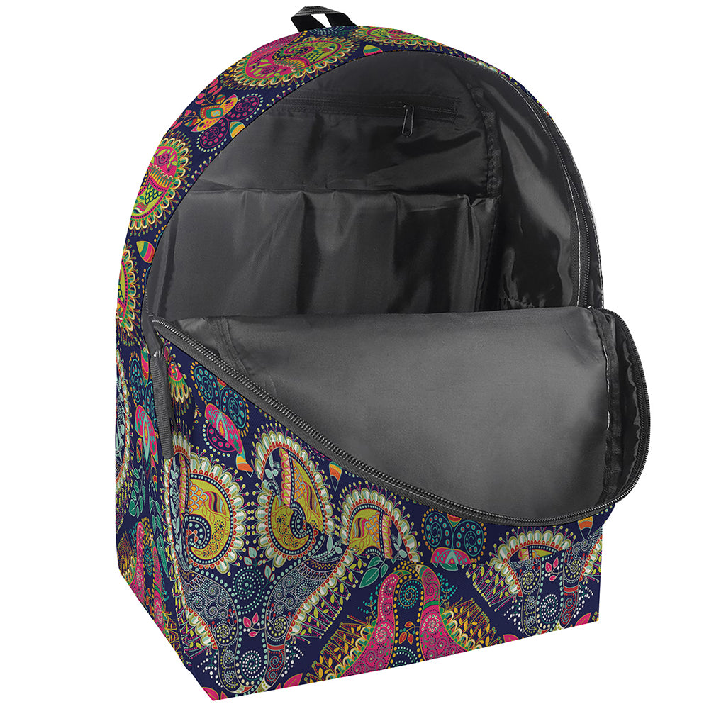 Colorful Boho Paisley Pattern Print Backpack