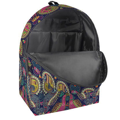 Colorful Boho Paisley Pattern Print Backpack