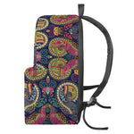 Colorful Boho Paisley Pattern Print Backpack