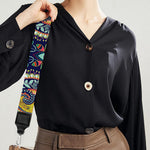 Colorful Boho Paisley Pattern Print Bag Strap