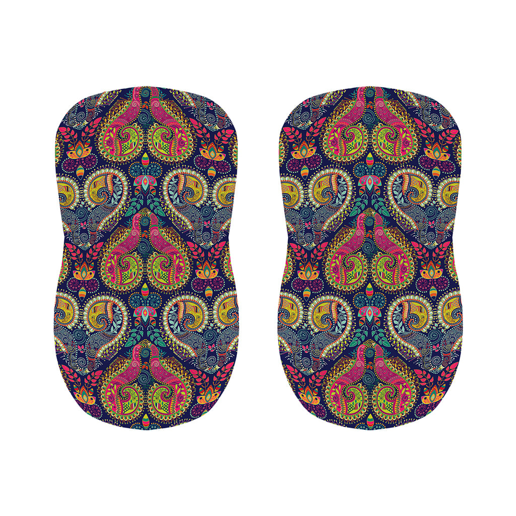 Colorful Boho Paisley Pattern Print Bar Stool Covers