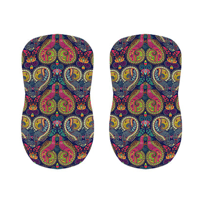 Colorful Boho Paisley Pattern Print Bar Stool Covers