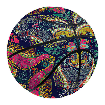 Colorful Boho Paisley Pattern Print Basketball