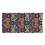 Colorful Boho Paisley Pattern Print Beach Towel