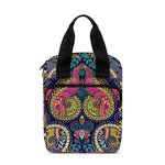 Colorful Boho Paisley Pattern Print Bible Tote Bag
