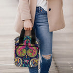 Colorful Boho Paisley Pattern Print Bible Tote Bag