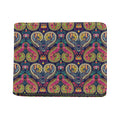 Colorful Boho Paisley Pattern Print Bifold Wallet