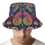 Colorful Boho Paisley Pattern Print Bucket Hat