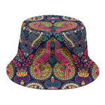 Colorful Boho Paisley Pattern Print Bucket Hat