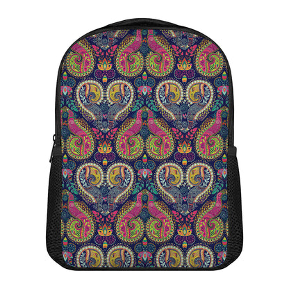Colorful Boho Paisley Pattern Print Casual Backpack