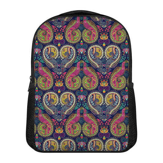 Colorful Boho Paisley Pattern Print Casual Backpack