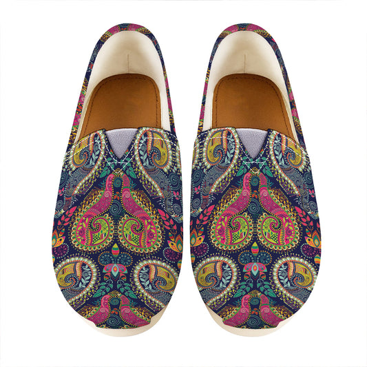 Colorful Boho Paisley Pattern Print Casual Shoes