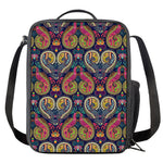 Colorful Boho Paisley Pattern Print Crossbody Lunch Bag