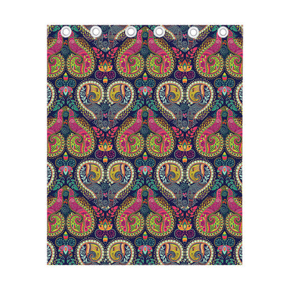 Colorful Boho Paisley Pattern Print Curtain