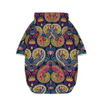 Colorful Boho Paisley Pattern Print Dog Zip Up Hoodie