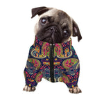Colorful Boho Paisley Pattern Print Dog Zip Up Jacket