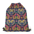 Colorful Boho Paisley Pattern Print Drawstring Bag