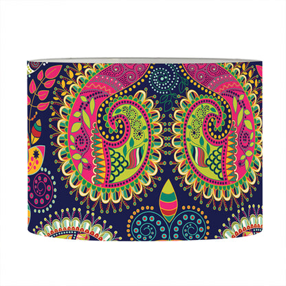 Colorful Boho Paisley Pattern Print Drum Lamp Shade