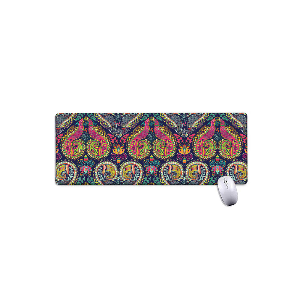 Colorful Boho Paisley Pattern Print Extended Mouse Pad