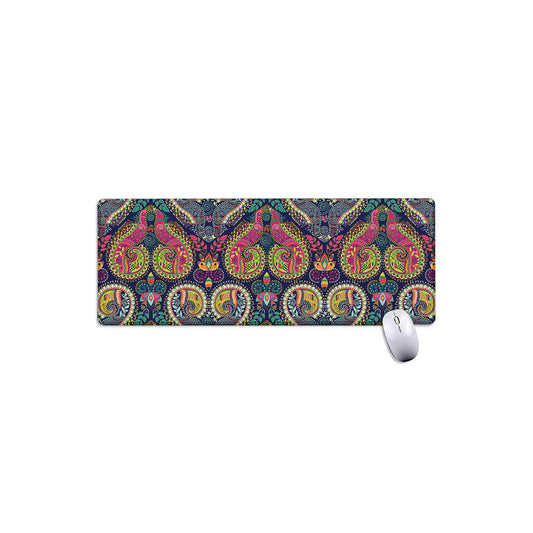 Colorful Boho Paisley Pattern Print Extended Mouse Pad