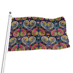 Colorful Boho Paisley Pattern Print Flag
