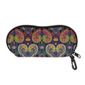 Colorful Boho Paisley Pattern Print Glasses Case