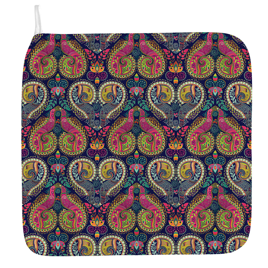 Colorful Boho Paisley Pattern Print Hand Towel