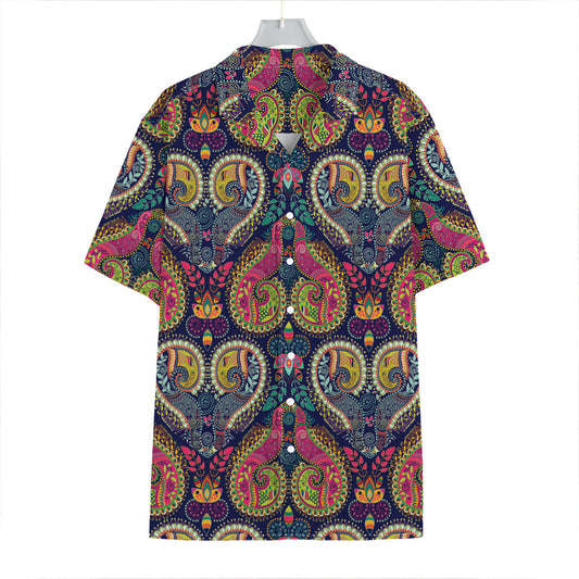 Colorful Boho Paisley Pattern Print Hawaiian Shirt