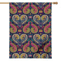 Colorful Boho Paisley Pattern Print House Flag