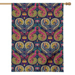 Colorful Boho Paisley Pattern Print House Flag
