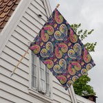Colorful Boho Paisley Pattern Print House Flag