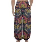 Colorful Boho Paisley Pattern Print Lantern Pants