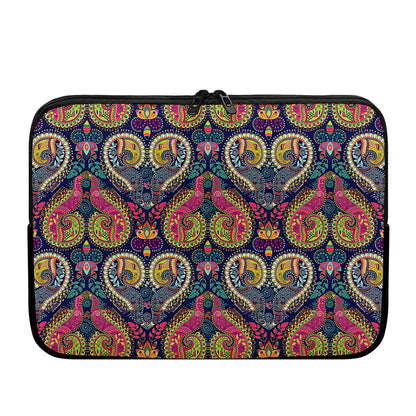 Colorful Boho Paisley Pattern Print Laptop Sleeve