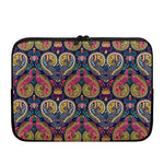 Colorful Boho Paisley Pattern Print Laptop Sleeve
