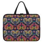 Colorful Boho Paisley Pattern Print Laptop Sleeve With Handle