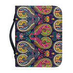 Colorful Boho Paisley Pattern Print Leather Bible Cover