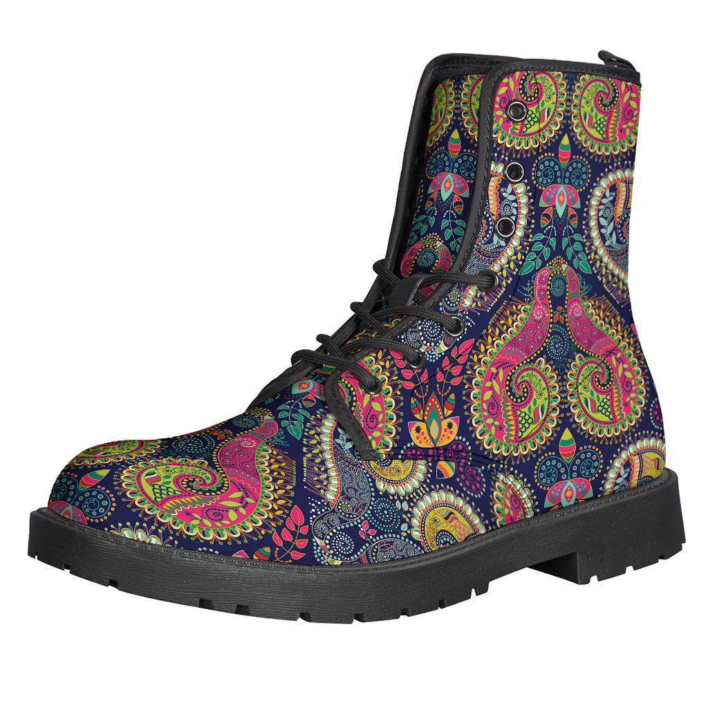 Colorful Boho Paisley Pattern Print Backpack