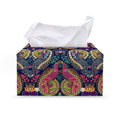 Colorful Boho Paisley Pattern Print Leather Tissue Box Cover