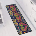 Colorful Boho Paisley Pattern Print Long Kitchen Mat