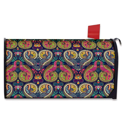 Colorful Boho Paisley Pattern Print Mailbox Cover