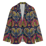 Colorful Boho Paisley Pattern Print Men's Blazer