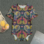 Colorful Boho Paisley Pattern Print Men's Bodysuit