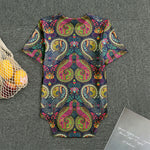 Colorful Boho Paisley Pattern Print Men's Bodysuit